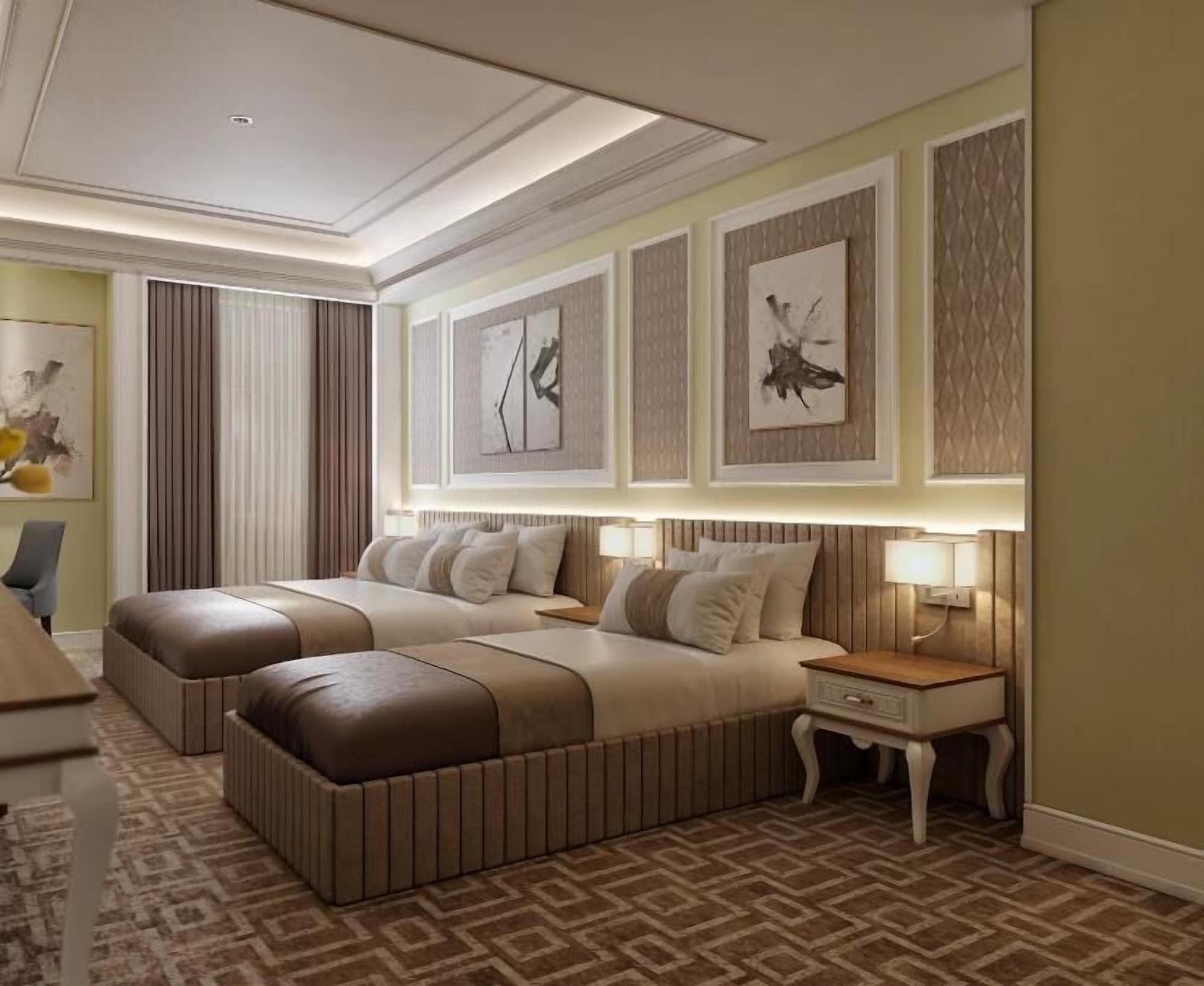 Theatrum Hotel Bakoe Buitenkant foto A 3D rendering of a hotel room